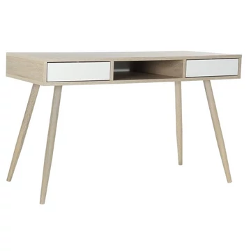 Íróasztal mdf, fém 120x60x74,5 cm fehér, natúr