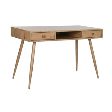 Íróasztal mdf, fém 120x60x76 cm natúr