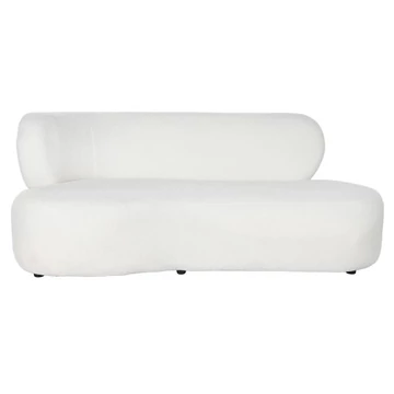 Kanapé poliészter 193x92x79 cm fehér