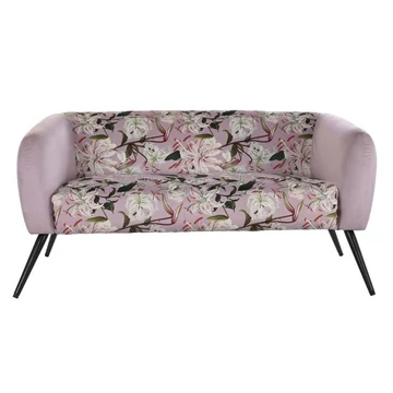 Kanapé poliészter, fém 140x71x71 cm pink, fekete
