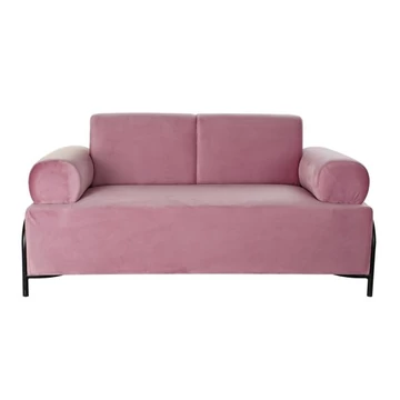 Kanapé poliészter, fém 154x76x76 cm pink, fekete