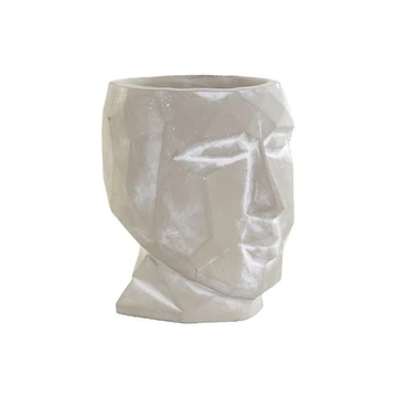 Kaspó arc cement 11,5x14x15 cm szürke