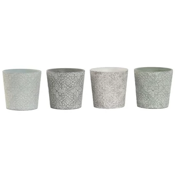 Kaspó cement 12x12x12 cm színes 4 féle