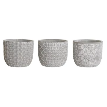 Kaspó cement 14x14x12 cm szürke 3 féle