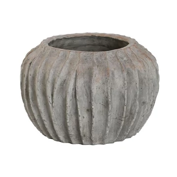 Kaspó cement 33x33x21 cm szürke