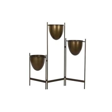 Kaspó fém 35x26,5x105 cm réz, fekete