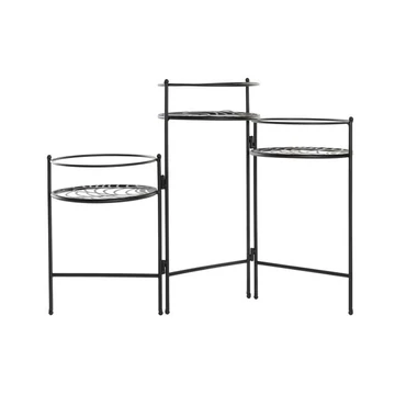 Kaspó fém 70x22x48 cm fekete