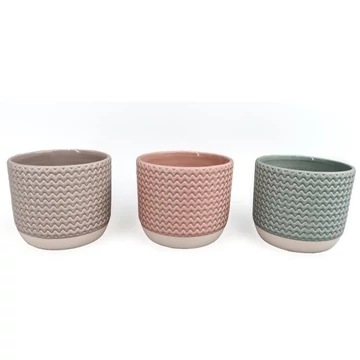 Kaspó kő 12x12x10,5 cm pink, zöld 3 féle