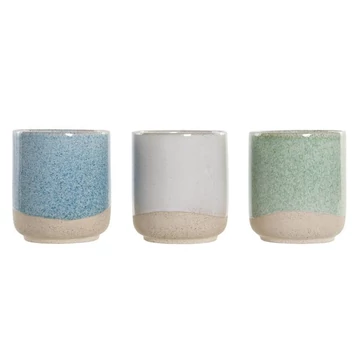 Kaspó porcelán 10x10x12 cm színes 3 féle
