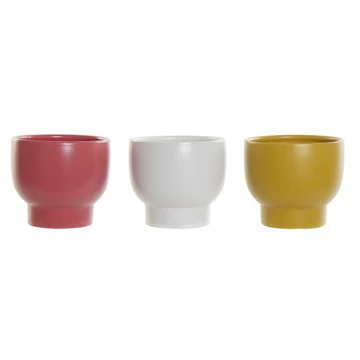 Kaspó porcelán 15x15x14 cm színes 3 féle