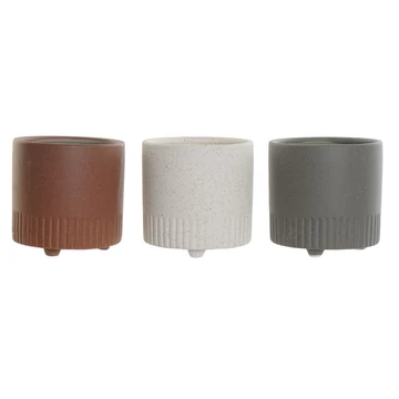 Kaspó porcelán 15x15x15,5 cm színes 3 féle