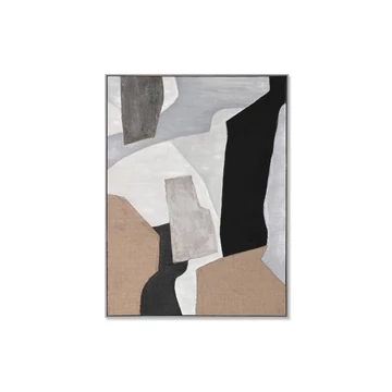 Kép absztrakt 3D vászon, poliészter 103x4,5x143 cm szürke, fekete