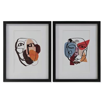 Kép absztrakt arc hungarocell 35x2x45 cm színes 2 féle