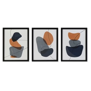 Kép absztrakt hungarocell, üveg 33x2x43 cm türkizkék, narancssárga 3 féle