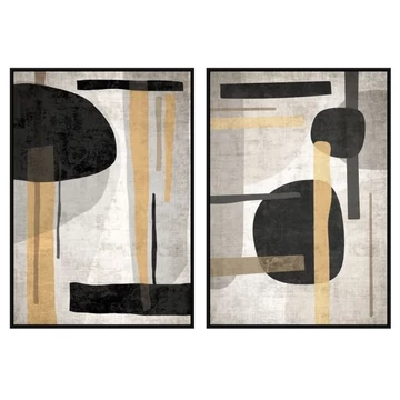 Kép absztrakt hungarocell, vászon 143x4,5x103 cm színes 2 féle