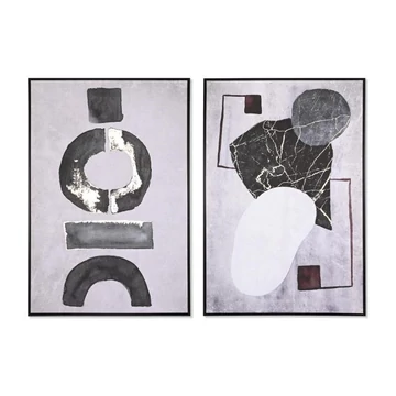 Kép absztrakt hungarocell, vászon 83x4,5x123 cm fekete, szürke 2 féle