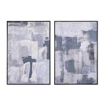Kép absztrakt hungarocell, vászon 83x4,5x123 cm kék, szürke 2 féle