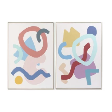 Kép absztrakt hungarocell, vászon 83x4,5x123 cm színes 2 féle