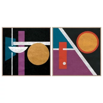 Kép absztrakt hungarocell, vászon 83x4,5x83 cm színes 2 féle