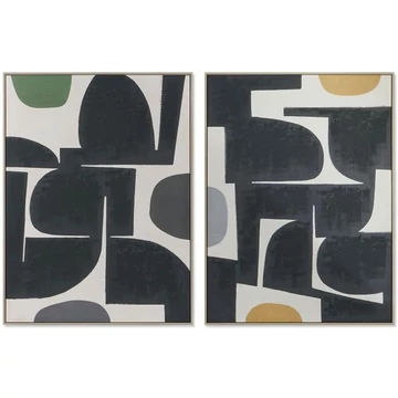 Kép absztrakt hungarocell, vászon 90x4x120 cm fekete, bézs 2 féle
