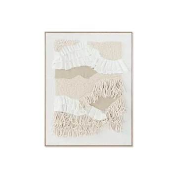 Kép absztrakt keretes poliészter, hungarocell 60x5x80 cm bézs