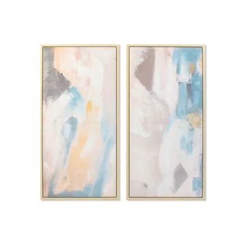 Kép absztrakt keretes vászon 60x4x120 cm kék, bézs 2 féle