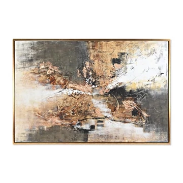 Kép absztrakt kézzel festett vászon, hungarocell 156x4x106 cm színes