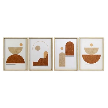 Kép absztrakt lucfenyő, üveg, mdf 50x2,5x70 cm színes 4 féle