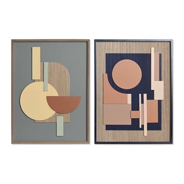 Kép absztrakt mdf 30x2x40 cm színes 2 féle