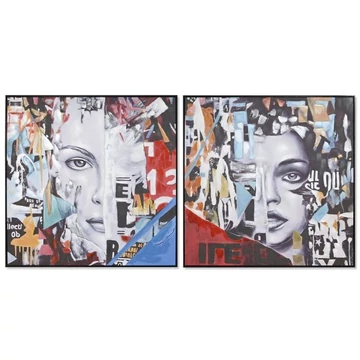 Kép absztrakt nő vászon, hungarocell 100x3,5x100 cm színes 2 féle