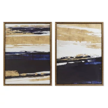 Kép absztrakt üveg, hungarocell 60x3x80 cm kék, arany 2 féle