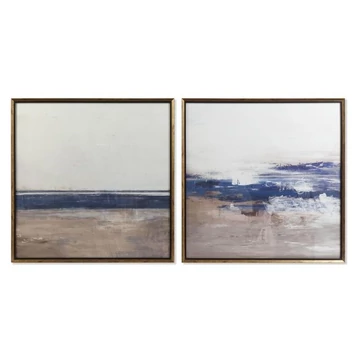 Kép absztrakt üveg, hungarocell 80x3x80 cm kék, barna 2 féle