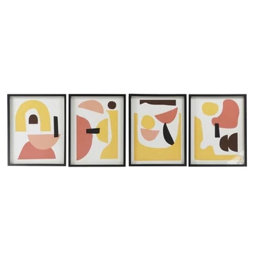 Kép absztrakt üveg, mdf 40x2,5x50 cm színes 4 féle