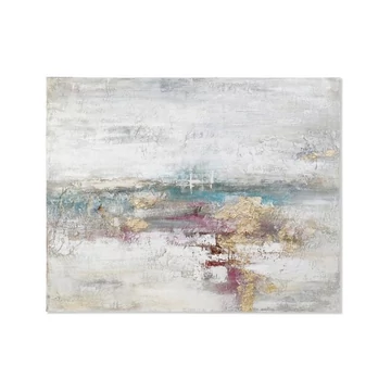 Kép absztrakt vászon, akril, fa, kézzelfestett 150x3,8x120 cm színes
