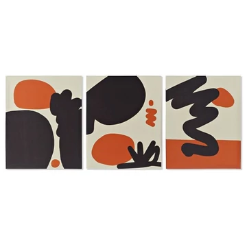 Kép absztrakt vászon, fenyő 40x1,8x50 cm színes 3 féle