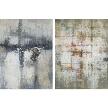 Kép absztrakt vászon, fenyő, kézzelfestett 90x2,4x120 cm színes 2 féle