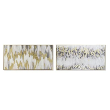 Kép absztrakt vászon, hungarocell 120x3x60 cm színes, arany 2 féle