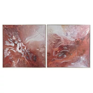 Kép absztrakt vászon, hungarocell 121,5x5x121,5 cm piros 2 féle