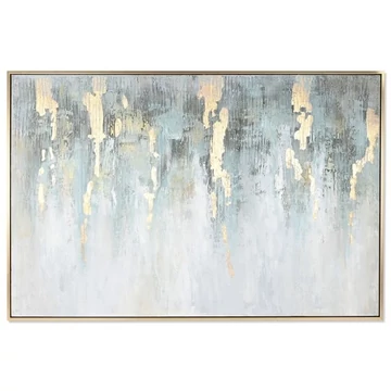 Kép absztrakt vászon, hungarocell 187x3,8x126 cm kék, arany