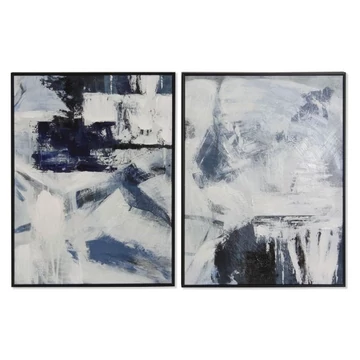 Kép absztrakt vászon, hungarocell 45x2x60 cm kék, fehér 2 féle