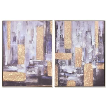 Kép absztrakt vászon, hungarocell 62x4,5x82 cm fekete, arany 2 féle