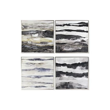 Kép absztrakt vászon, hungarocell 79x2,5x79 cm fekete, arany 4 féle