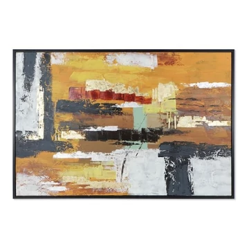 Kép absztrakt vászon, hungarocell, kézzelfestett 105,5x3,8x156,5 cm színes