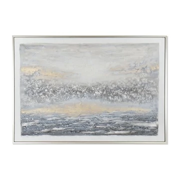 Kép absztrakt vászon, hungarocell, kézzelfestett 156,5x3,8x105,5 cm kék, szürke