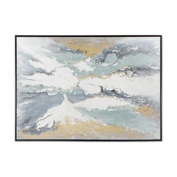 Kép absztrakt vászon, hungarocell, kézzelfestett 187x3,8x126 cm színes