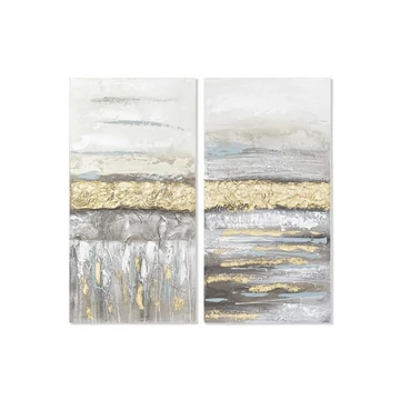 Kép absztrakt vászon, mdf 100x3x50 cm szürke, arany 2 féle