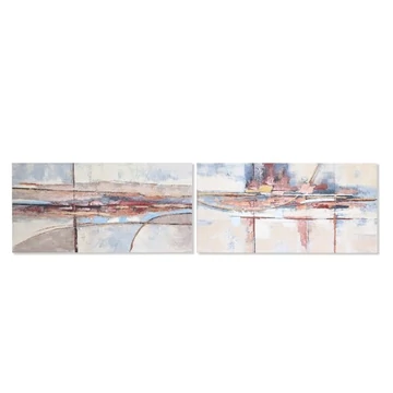 Kép absztrakt vászon, mdf 140x2,8x70 cm színes 2 féle