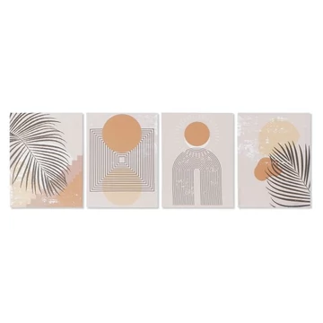Kép absztrakt vászon, mdf 30x1,8x40 cm bézs 4 féle