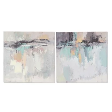 Kép absztrakt vászon, mdf 60x2,5x60 cm színes 2 féle