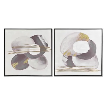 Kép absztrakt vászon, mdf 60x3,5x60 cm színes 2 féle